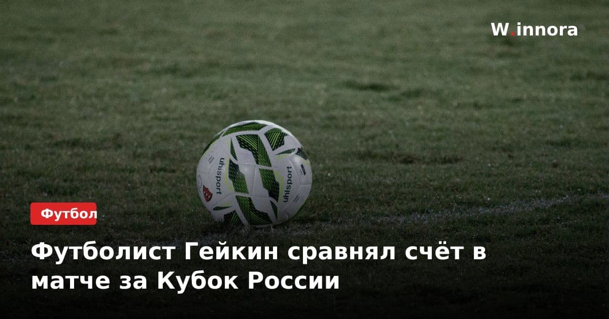 Футболист Гейкин сравнял счёт в матче за Кубок России