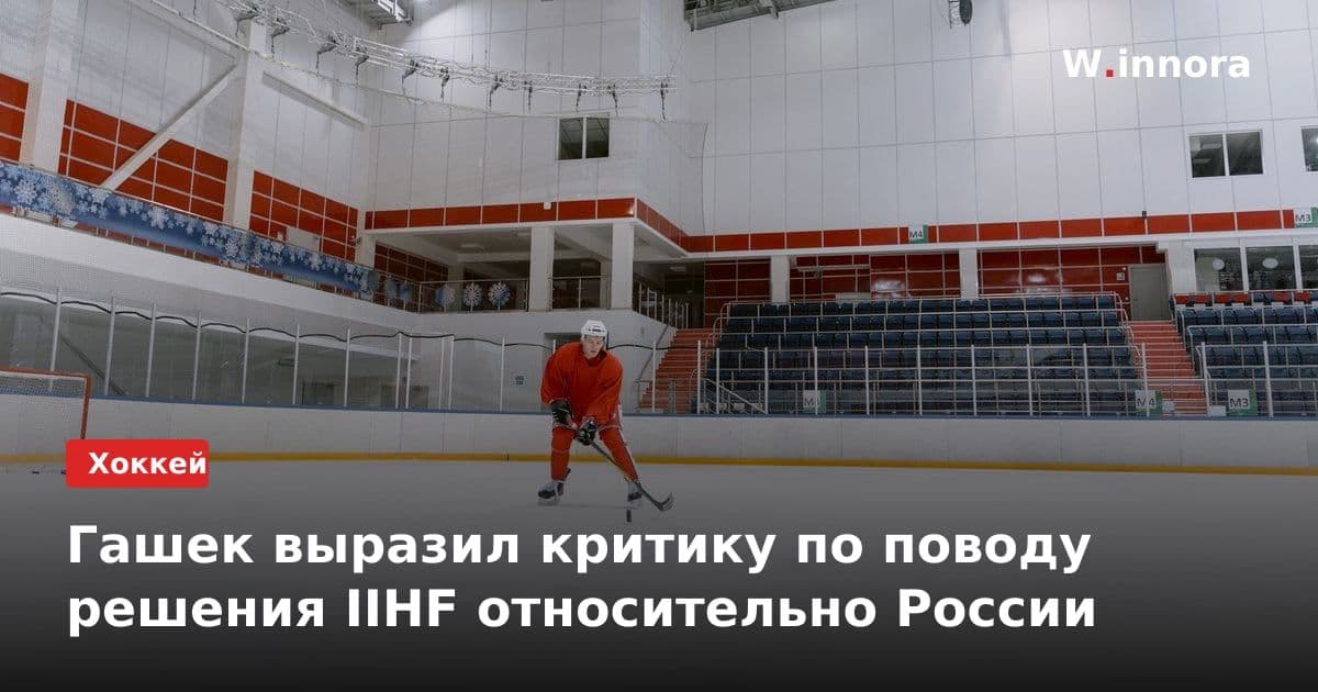 Гашек выразил критику по поводу решения IIHF относительно России