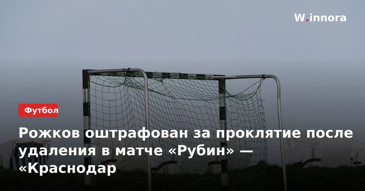 Рожков оштрафован за проклятие после удаления в матче «Рубин» — «Краснодар