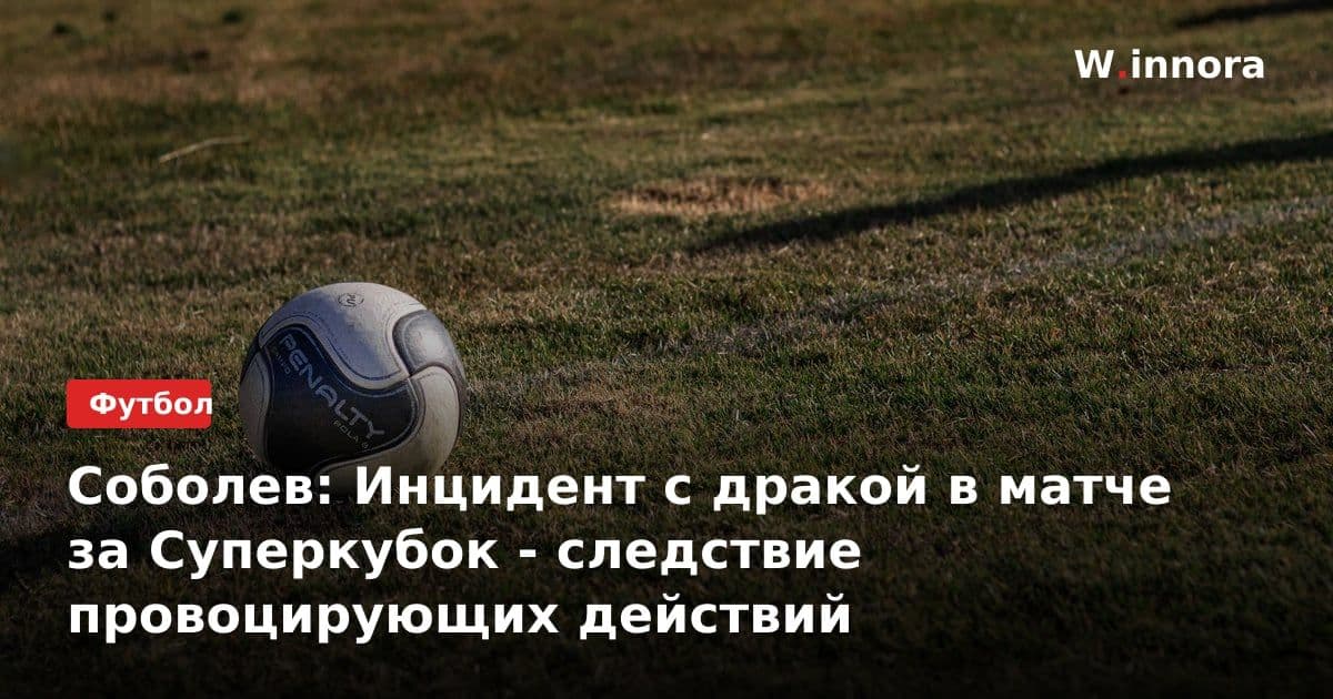 Соболев: Инцидент с дракой в матче за Суперкубок - следствие провоцирующих действий