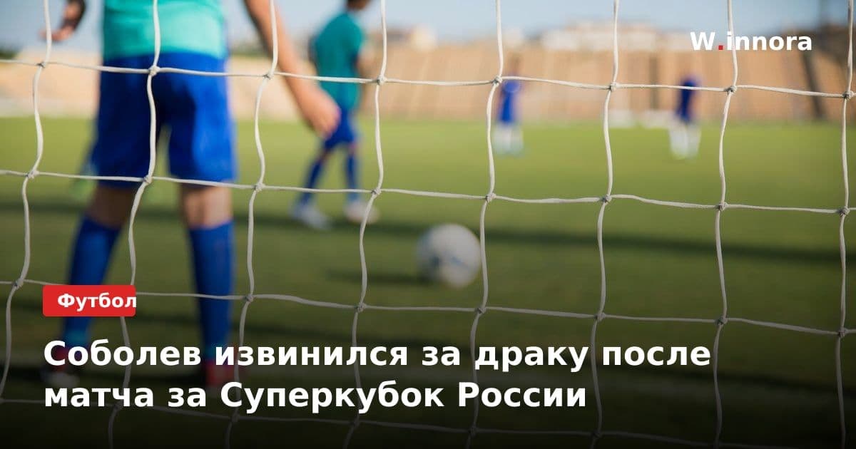 Соболев извинился за драку после матча за Суперкубок России