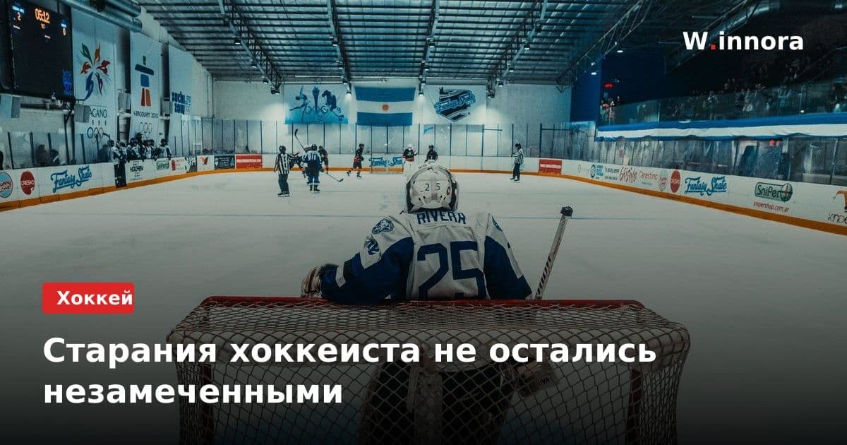 Старания хоккеиста не остались незамеченными