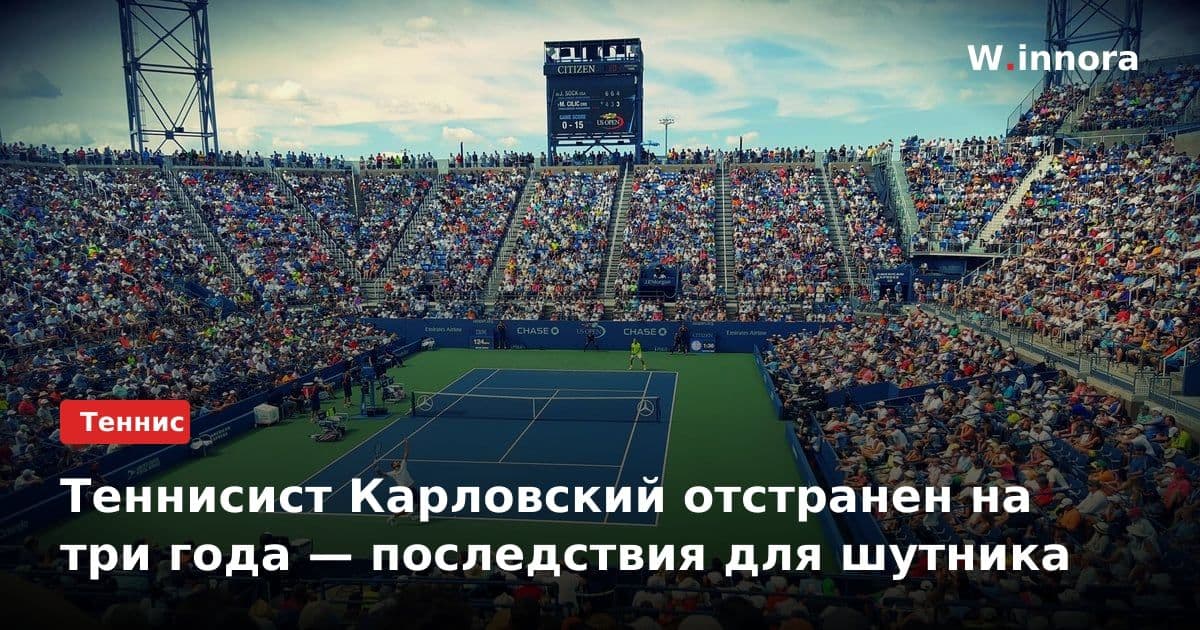 Теннисист Карловский отстранен на три года — последствия для шутника